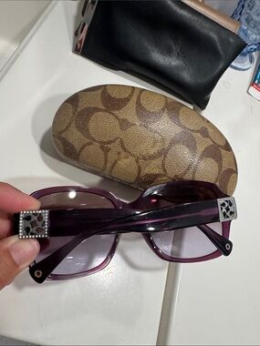 Coach Oversized Sunglasses in Deep Purple
